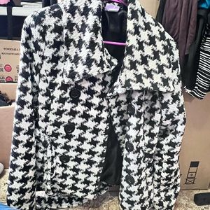 Unknown brand , black and white pea coat